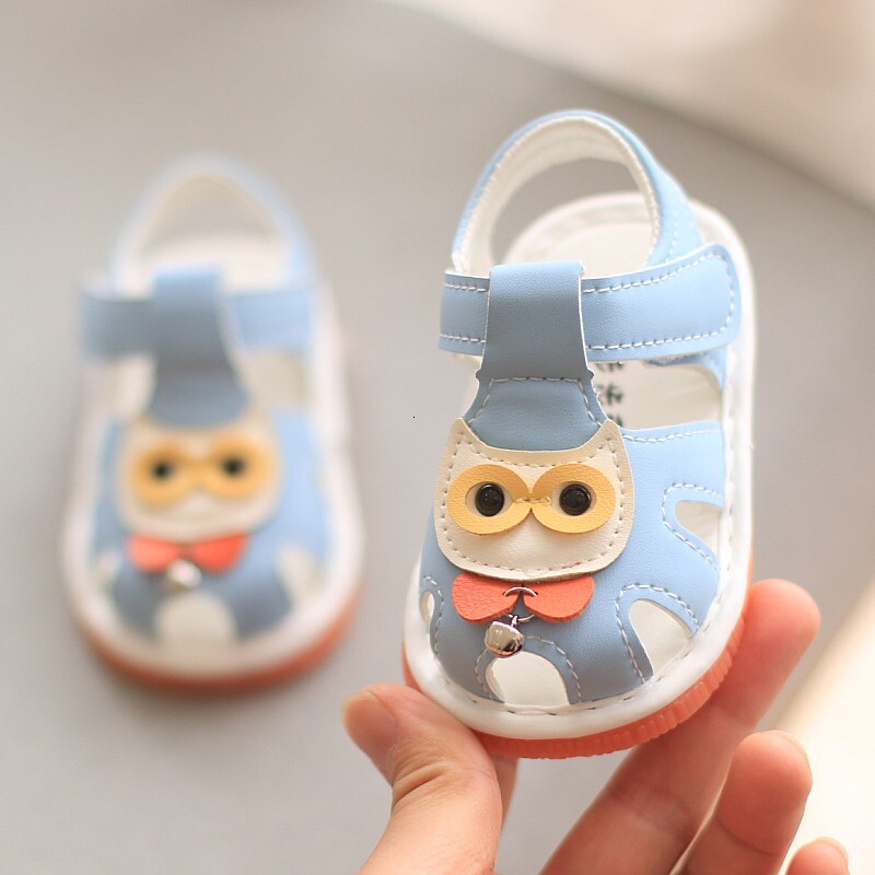 Summer New Walking 0-11 Year Old Baby Soft Sole Non Falling Sandals Cartoon for Preschool Children Anti slip Calling Shoes F704-24
