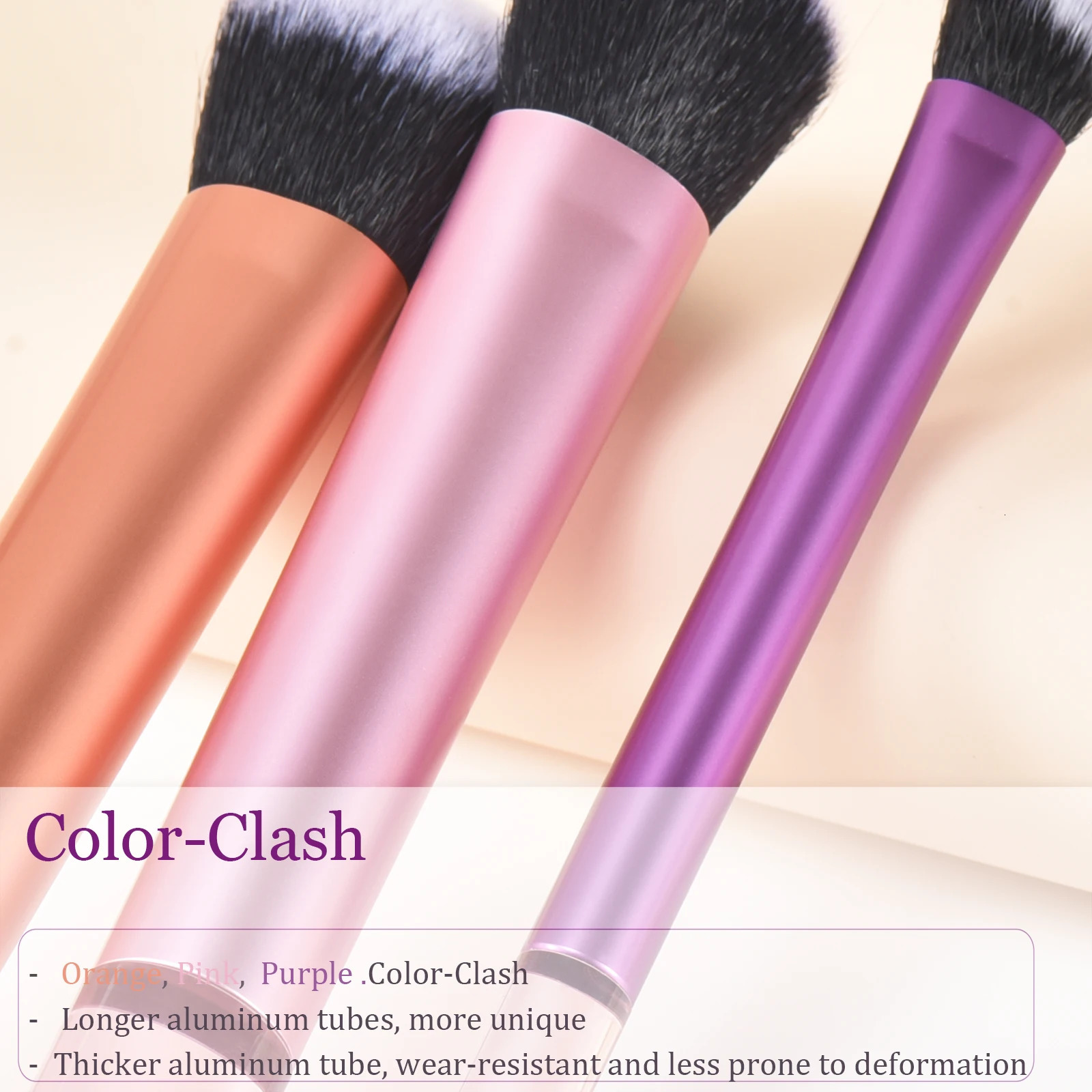 Colorful Makeup Brush Set Powder Brush Blush Foundation Brush Contour Brush Eyeshadow Brush Professional Makeup Tools 240704
