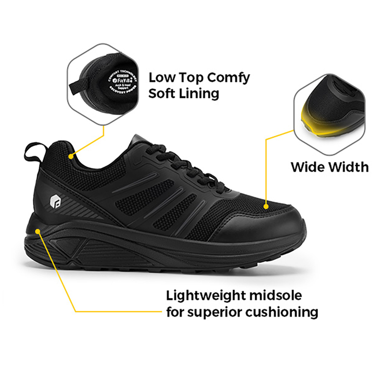 Fitville Trail Running Shoes Men's Extra Wide Sneakers Non-Slip Lightweight For Swollen Feet Arch Support Pain Relief