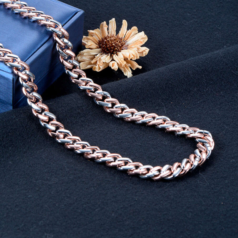 Gold Cuban Chain 12mm Hip Hop Style Cuban Link Simulated Diamond Gold Plated Fashion Party Cuban Necklace for Men