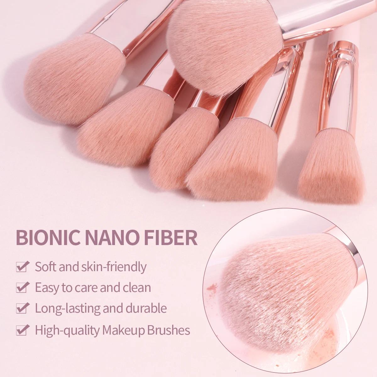 MAANGE 40PCS Makeup Tool Set 31pcs Foundation Brush Soft Fluffy Concealer Blush Brush with 6pcs Powder Puff Makeup Cleaning Mat 240704
