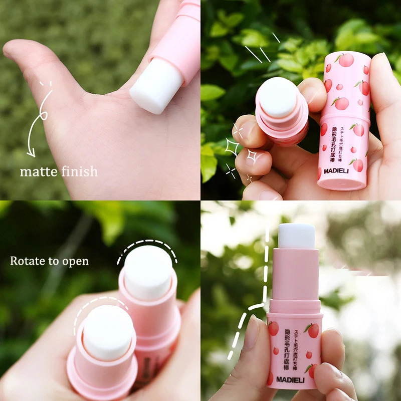Invisible Pore Purple Primer Stick Waterproof Face Primer Makeup Base Gel Oil-control Matte Smooth Fine Lines Isolation Primer 240704