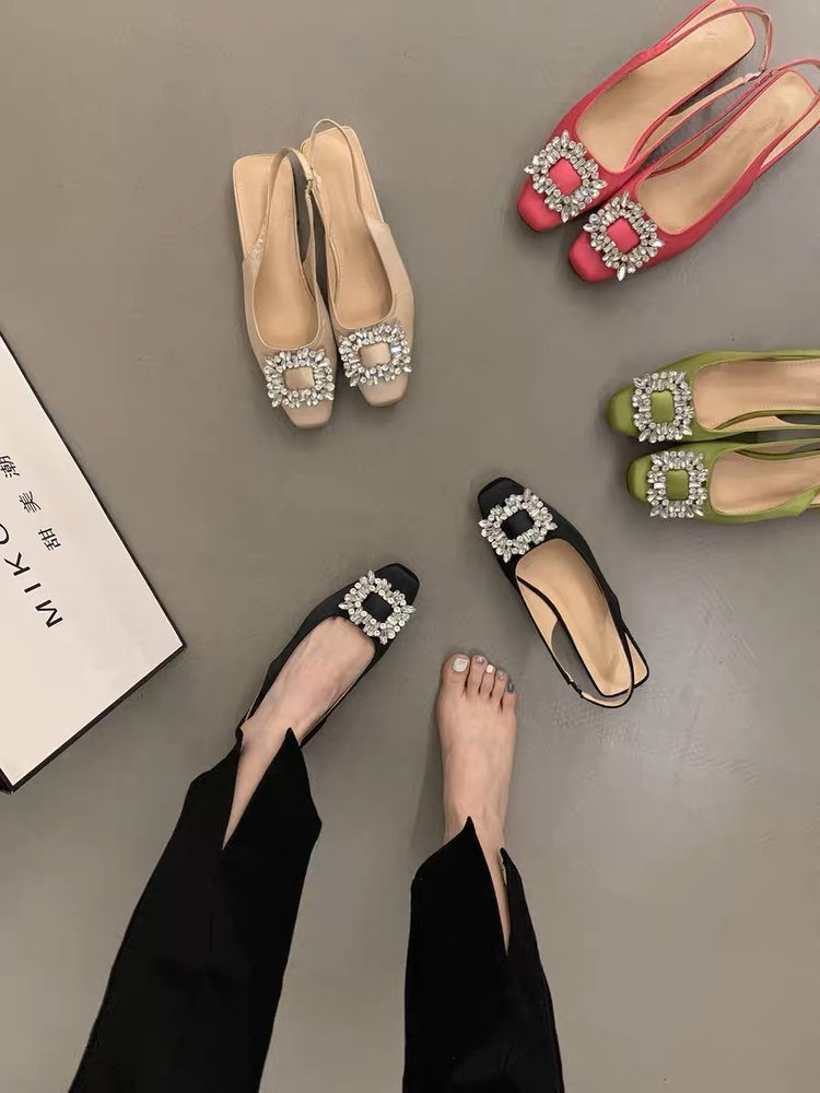 Women's Classic Leisure Gentle Celebrity Fashion Seasons Minimalist Style Shoes Party Triple Black Free shipping