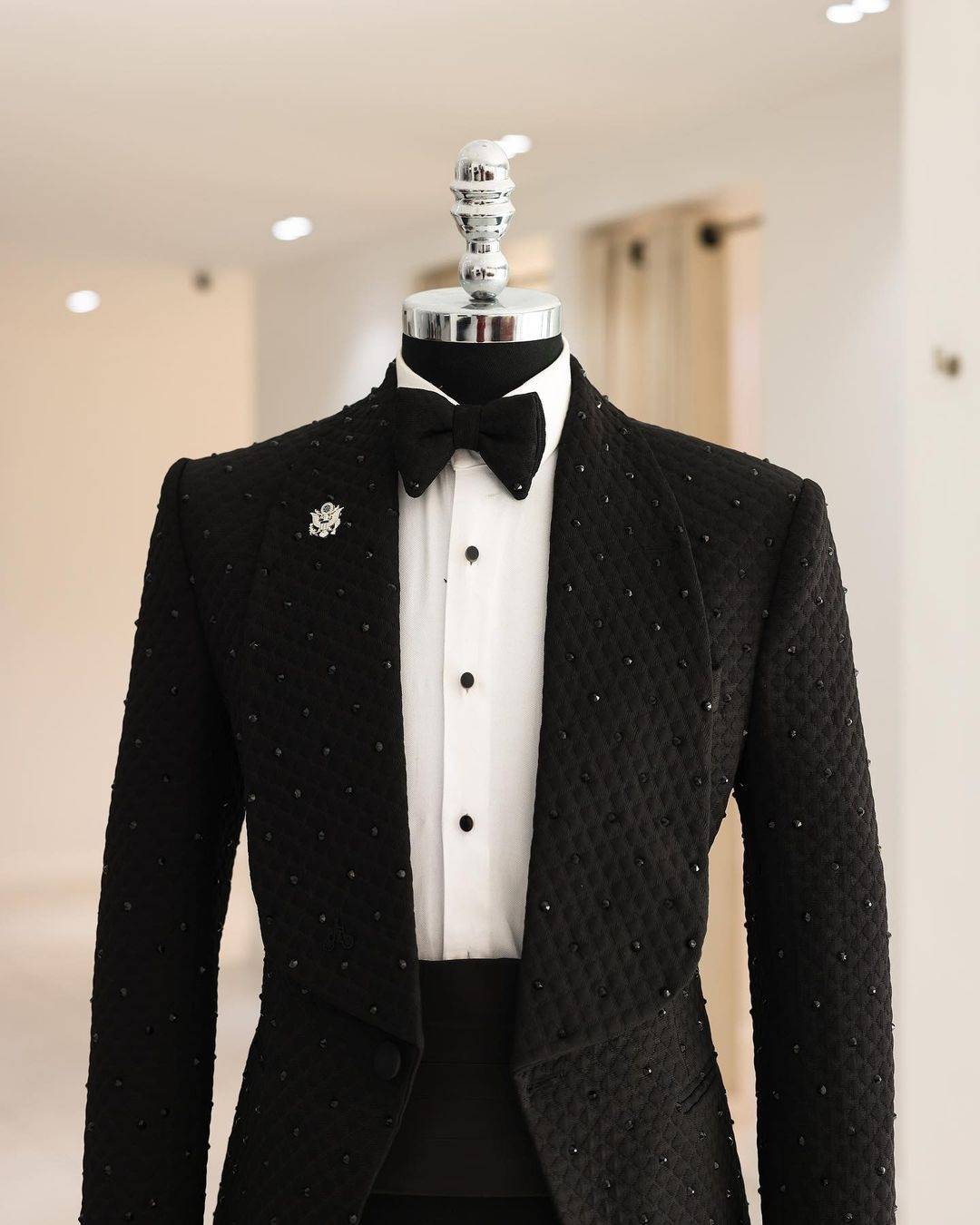 Champagne Wedding Men Tuxedos Modern Shwal Lapel Beads Groom Wear 2 Pieces Formal Pants Suits Custom Size Male Jacket Blazer