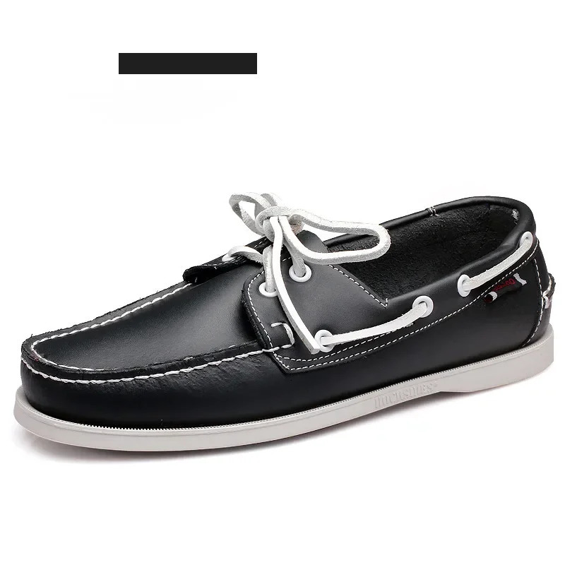 Men Shoes Fashion Loafers Comfy Leather Drive Footwear Casual Mens Boat Slip on Leisure Walk Lazy 240702