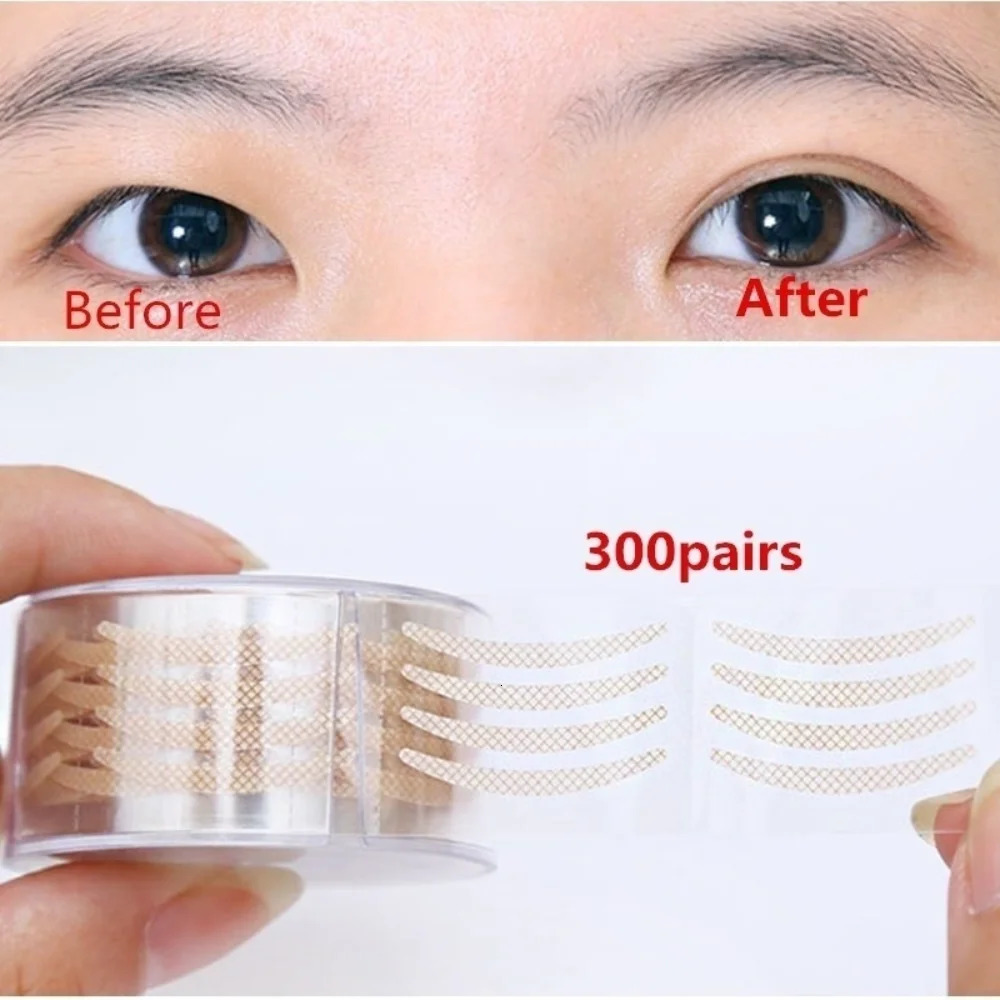 Fashion Lace Natural Mesh Tape Eye Lift Strips Double Eyelid Sticker Adhesive 240703