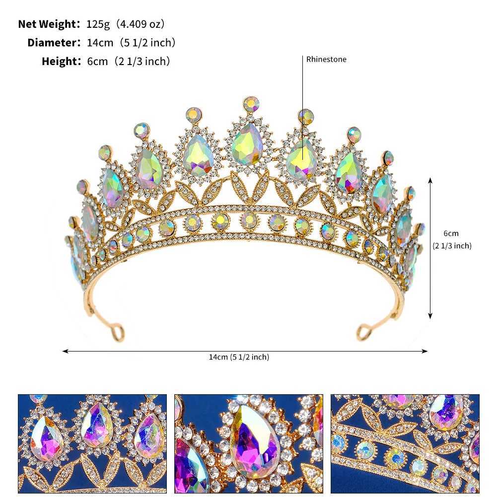 Tiaras Cus Color 15*6.5cm Princess Tiara Weeding Crown and Flower Decoration Tiara or Cake Decoration Crown