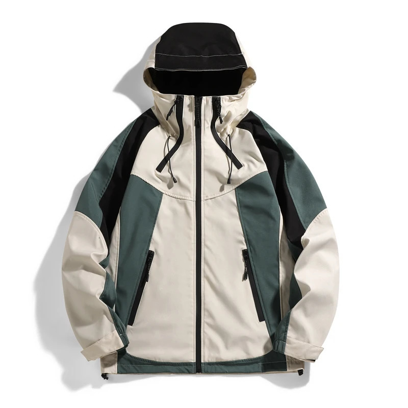 DIUJZEO Spring Autumn Mens Hooded Bomber Jackets Windproof Fashion Male Windbreaker Loose Coats Women College Outwear 240702