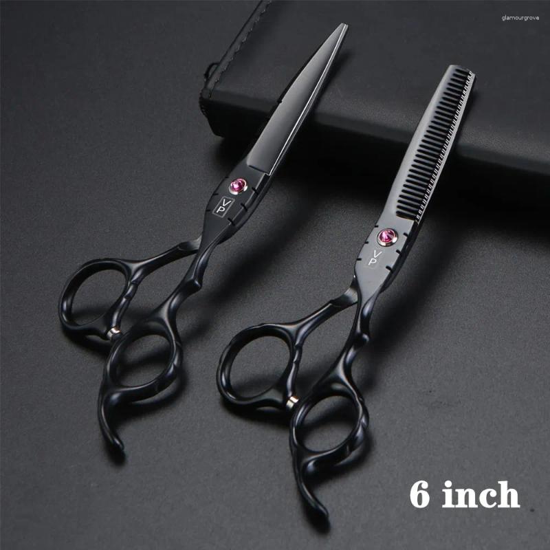 Japan Steel 6.0 Inch Professional Hairdressing Scissors Barber Set Cutting Shears Thinning Haircut Accessories
