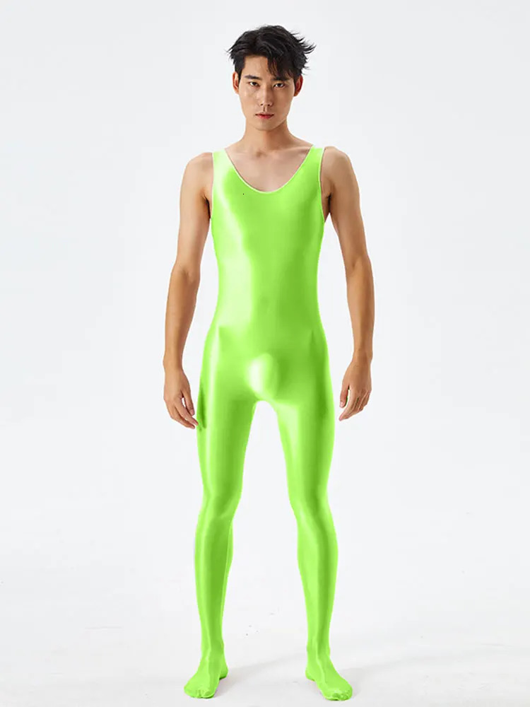 Sexy Body Shaper Jumpsuit Men Fitness Trimmer Sleeveless High Elastic Breathable Sheer Bodysuit With Bulge Pouch Slim Tights 240703