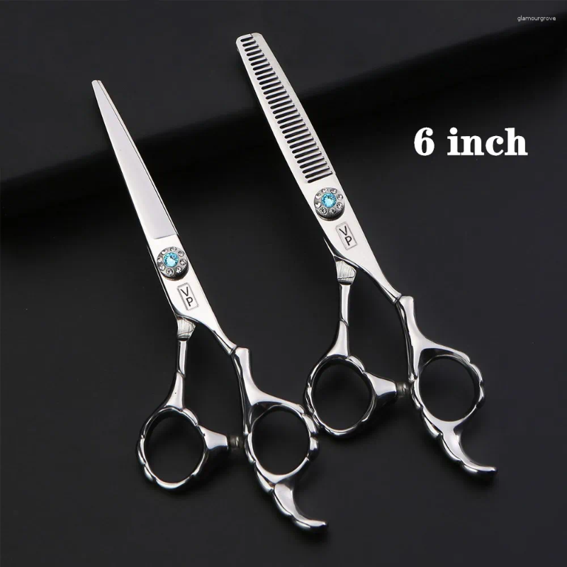 Japan Steel 6.0 Inch Professional Hairdressing Scissors Barber Set Cutting Shears Thinning Haircut Accessories