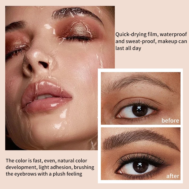1pc Liquid Dyeing Eyebrow Cream Waterproof Long Lasting Easy To Color Natural Wild Eyebrow Dye Professional Comstic Tools 240703