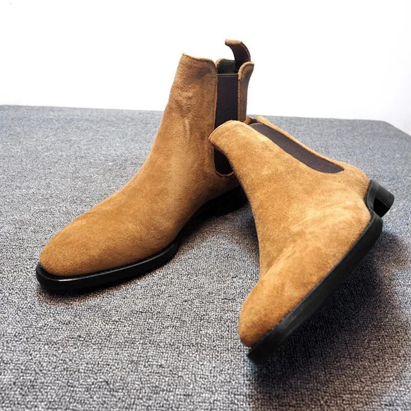 Men Boots for High Quality Men Ankle High Fashion Casual Boot Male Vinage Classic Dress Chelsea Boots Cowboy Boots Mens 240703