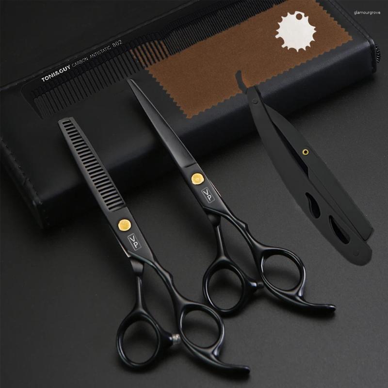 Japan Steel 6.0 Inch Professional Hairdressing Scissors Barber Set Cutting Shears Thinning Haircut Accessories