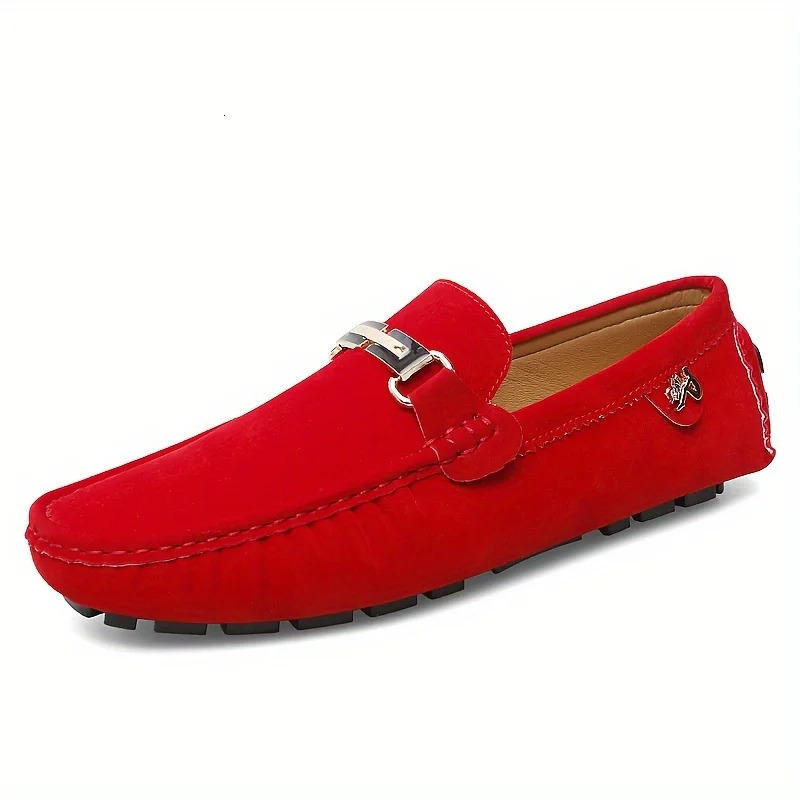 Mens and womens loafers comfortable softsoled nonslip solid color shoes casual driving walking boat 240702