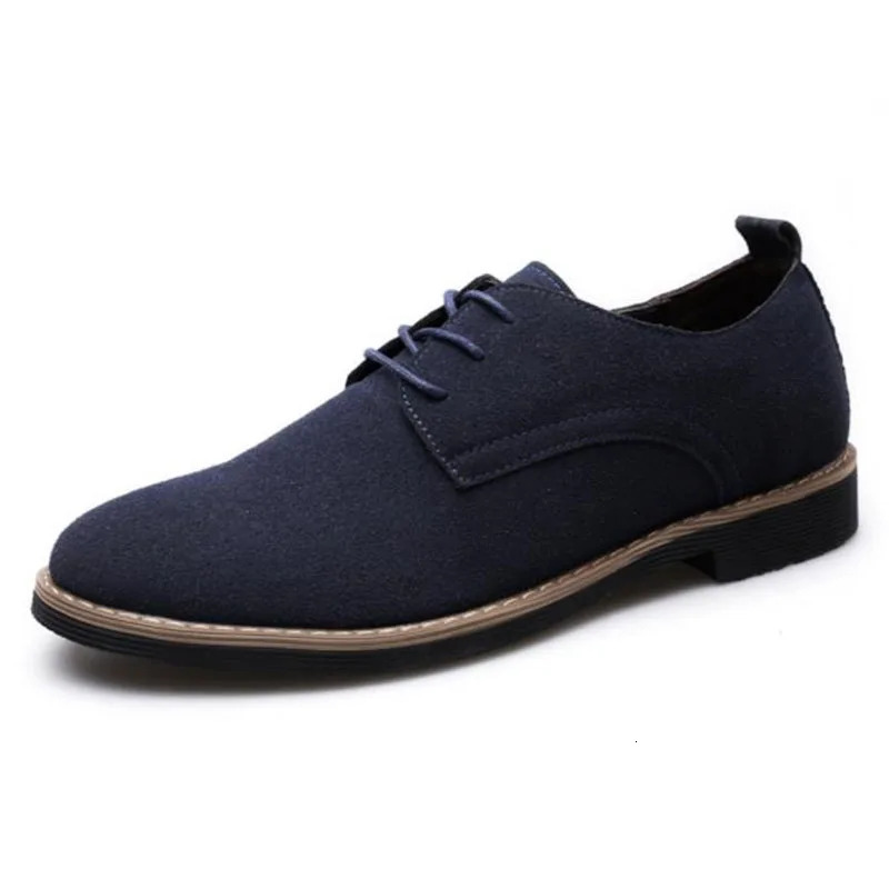 Men Dress Shoes Fashion Oxford Leather Shoes Comfortable Shoes For Mens Sneakers Large Size Suede Flat Footwear chaussure homme 240703