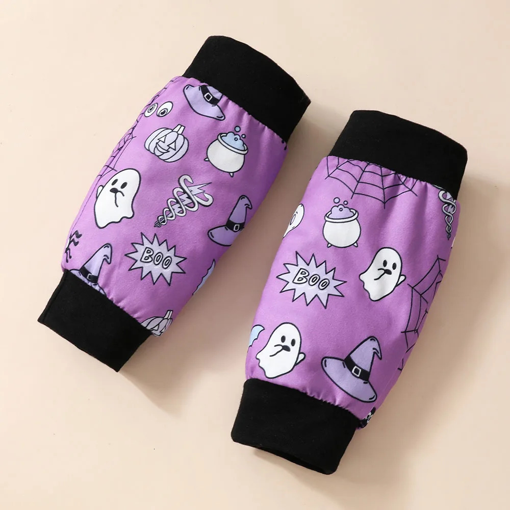 MILANCEL 4PCSBaby Halloween Clothes Ruffle Ghost One Piece Scary Bloomers And Headbands Baby Set 240625