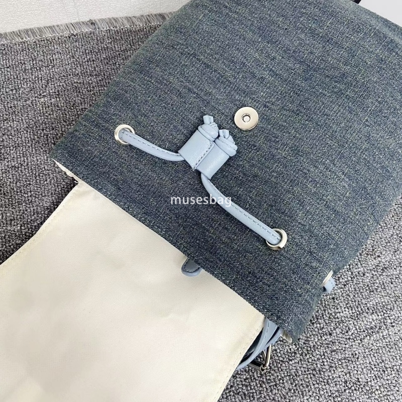 High end women's high-end feeling bag new classic retro backpack versatile drawstring butterfly practical backpack student casual shoulder bag