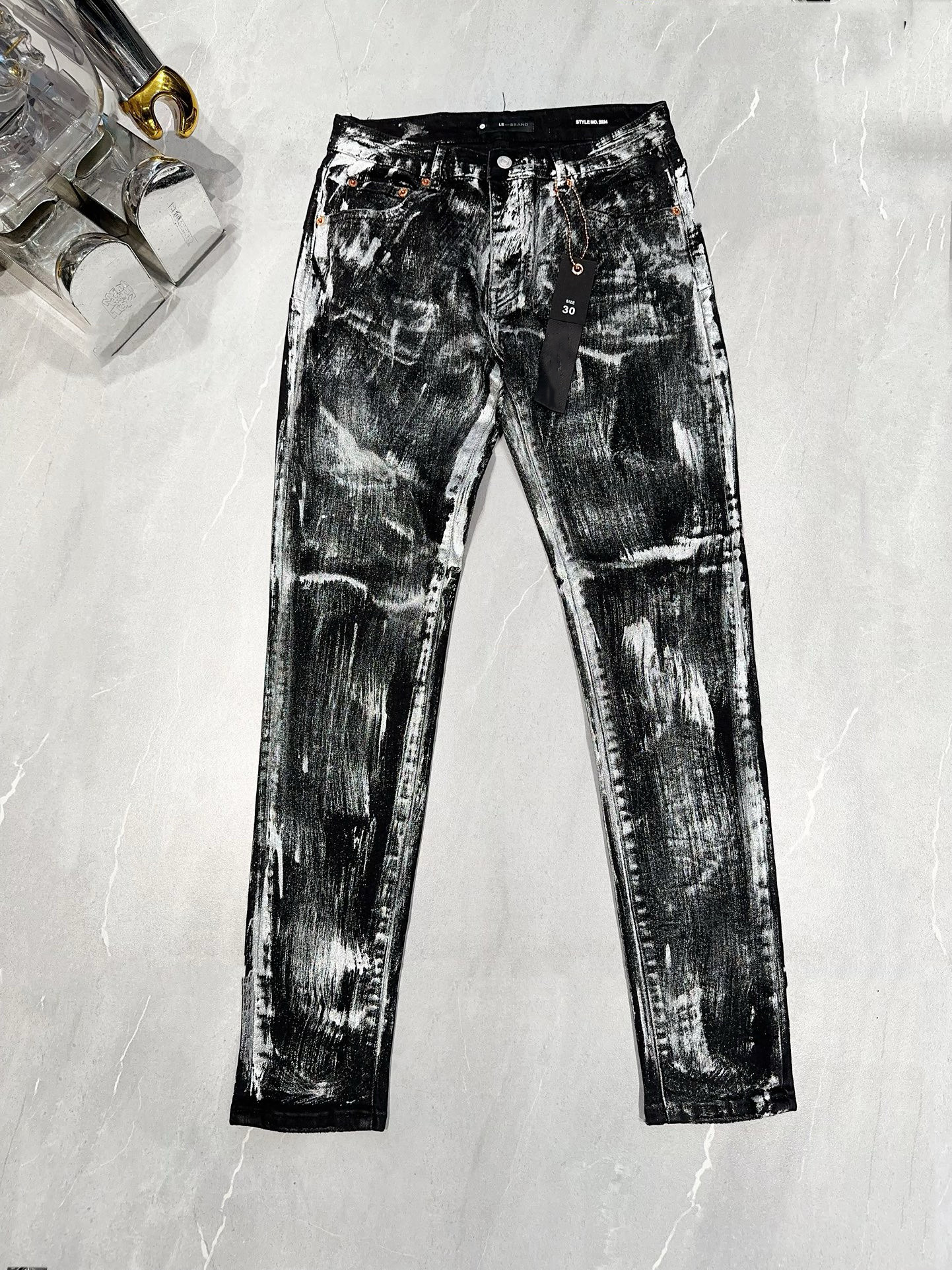 Brand Fashion Designer Men's Winter Warm Jeans Pants Fleece Destroyed Ripped Denim Trousers Thick Thermal Distressed Biker Jean