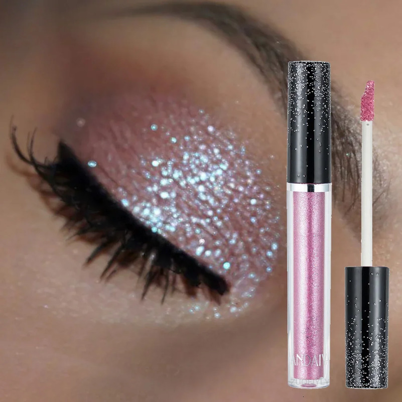 HANDAIYAN Liquid Eyeshadow Metallic Diamond Shiny Eye Liner Pen Giltter Eyeshadow Palette Lasting Shimmer Brighten Cosmetics 240704