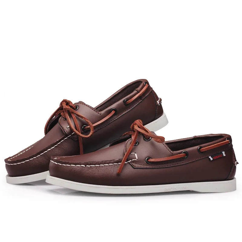 Men Shoes Fashion Loafers Comfy Leather Drive Footwear Casual Mens Boat Slip on Leisure Walk Lazy 240702