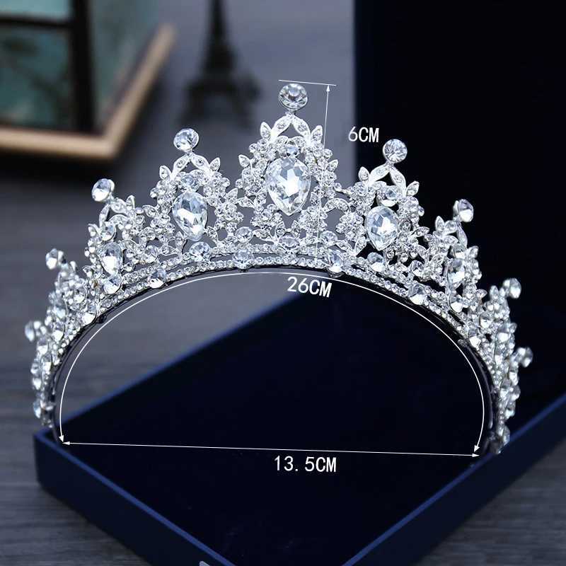 Tiaras Wedding Hair Tiara Crystal Bridal Tiara Crown Silver Color Diadem Veil Tiaras Wedding Hair Accessories Headpieces Head Jewelry