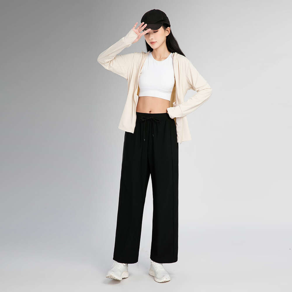 Outdoor ice silk sunscreen women's cool feeling new summer thin quick drying breathable running casual pants F7.4#39