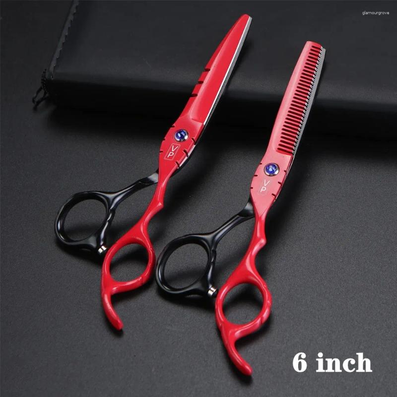 Japan Steel 6.0 Inch Professional Hairdressing Scissors Barber Set Cutting Shears Thinning Haircut Accessories