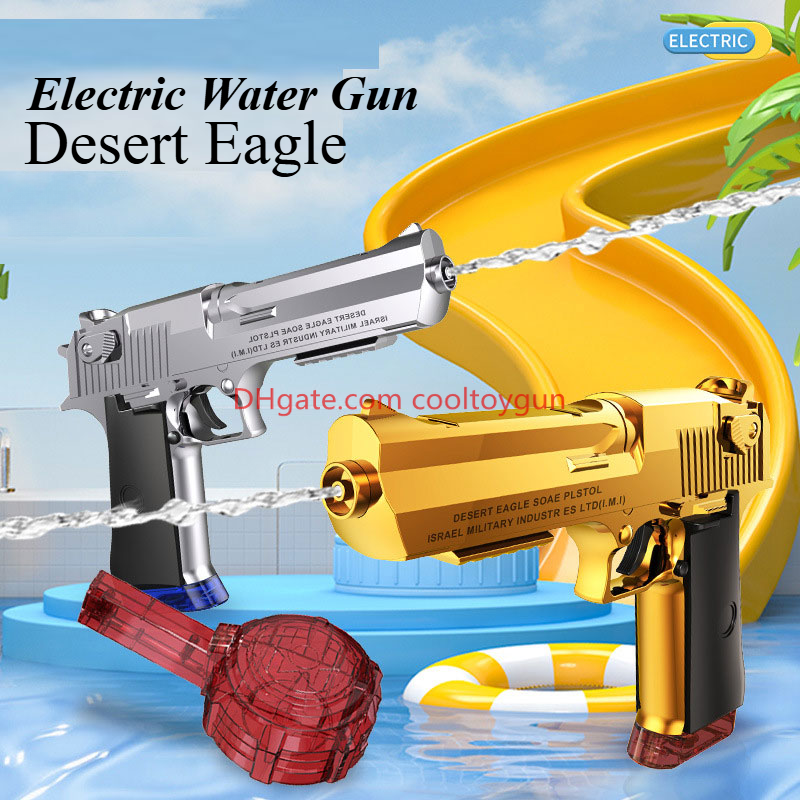 Desert Eagle Water Gun Electric Automatic Toys Gun Water Pistol Beach Toys For Children Boys LooK Real Watergun Model Summer Outdoor Beach Water Games