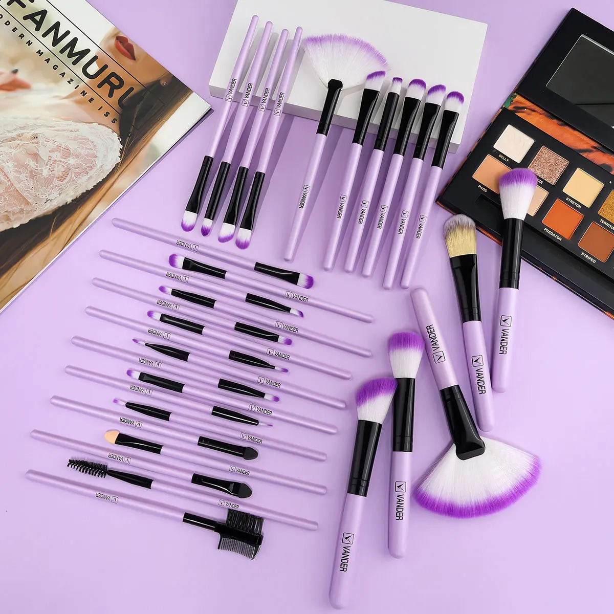 10-32PCS Makeup Brush Set Soft Fluffy Powder Foundation Contour Blush Concealer Eyeshadow Blending Highlighter Women Beauty Tool 240704