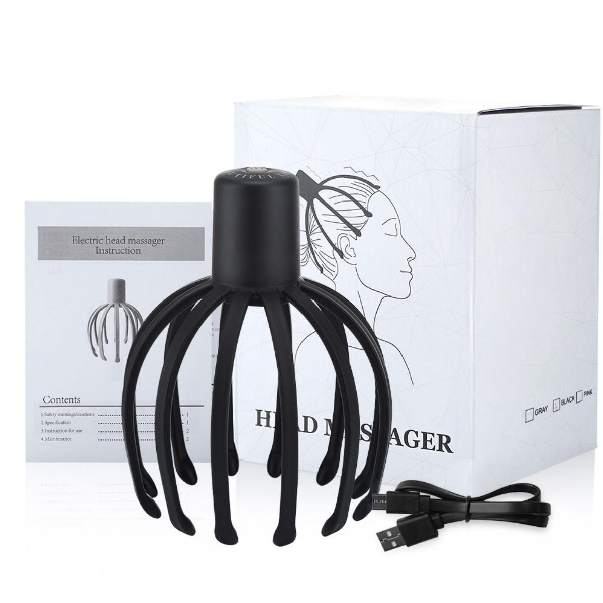 US stock Electric Scalp Massager with 3 Modes, 360 Degree Head Massager, Cordless Portable Head Scratcher for Stress Relax Mother's Day gift!