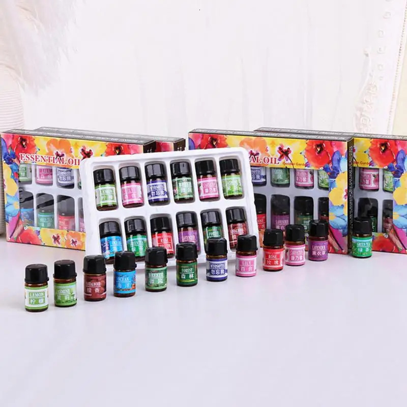 12Pcsbox 3ml Pure Essential Oils Set Organic Air Purifier Essential Oils Aromatherapy Fragrance Essential Oil Set For Diffuser 240704