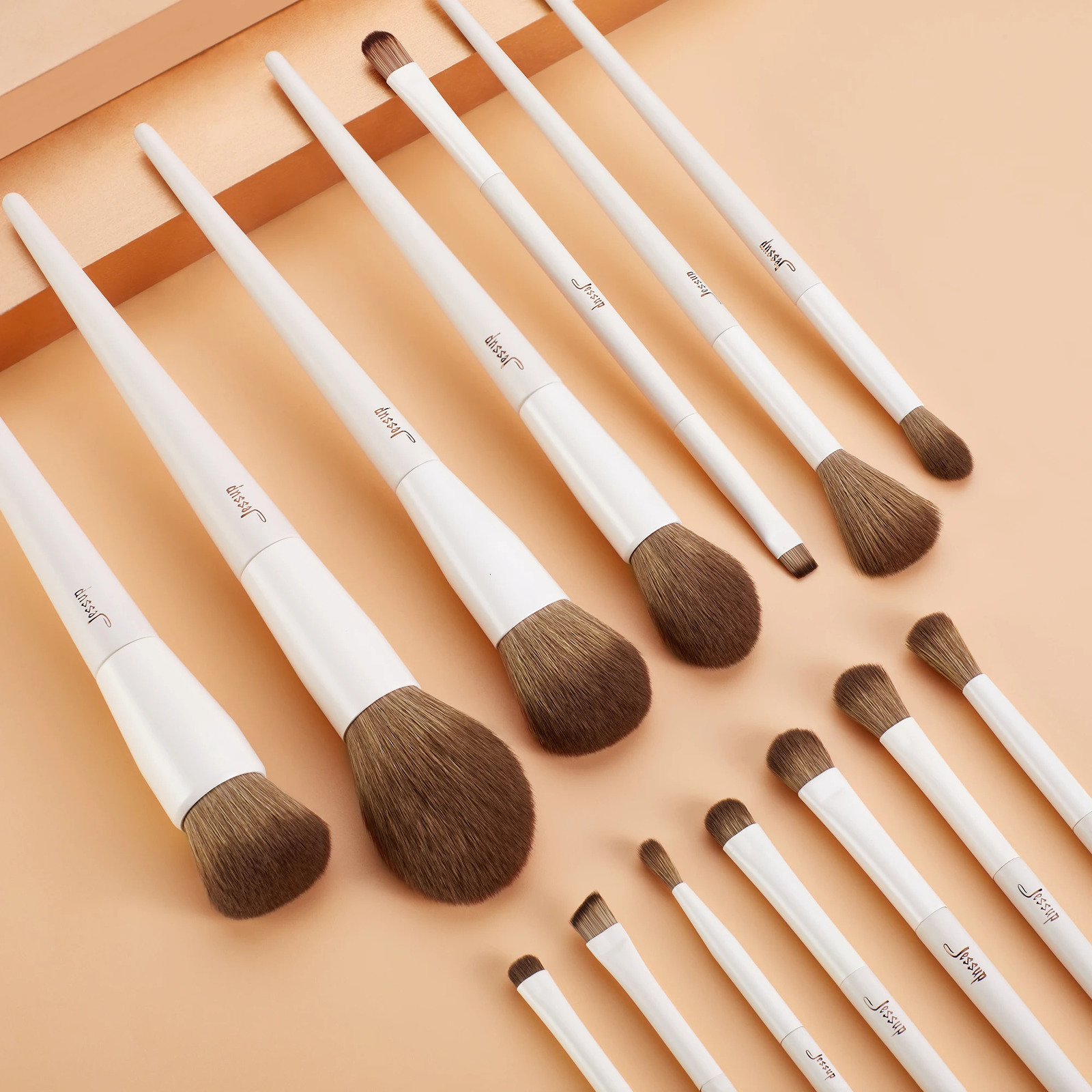 Jessup Makeup Brushes Set 10-14pcs Makeup Brush Powder Foundation Blending Concealer Eyeshadow Highlight T329 240704