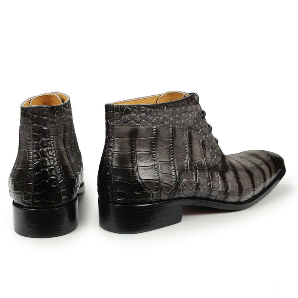Size Eu48 New Fashion Men's Ankle Boots Autumn Footwear Business Dress Shoe Genuine Cow Leather Zipper Best Quality China