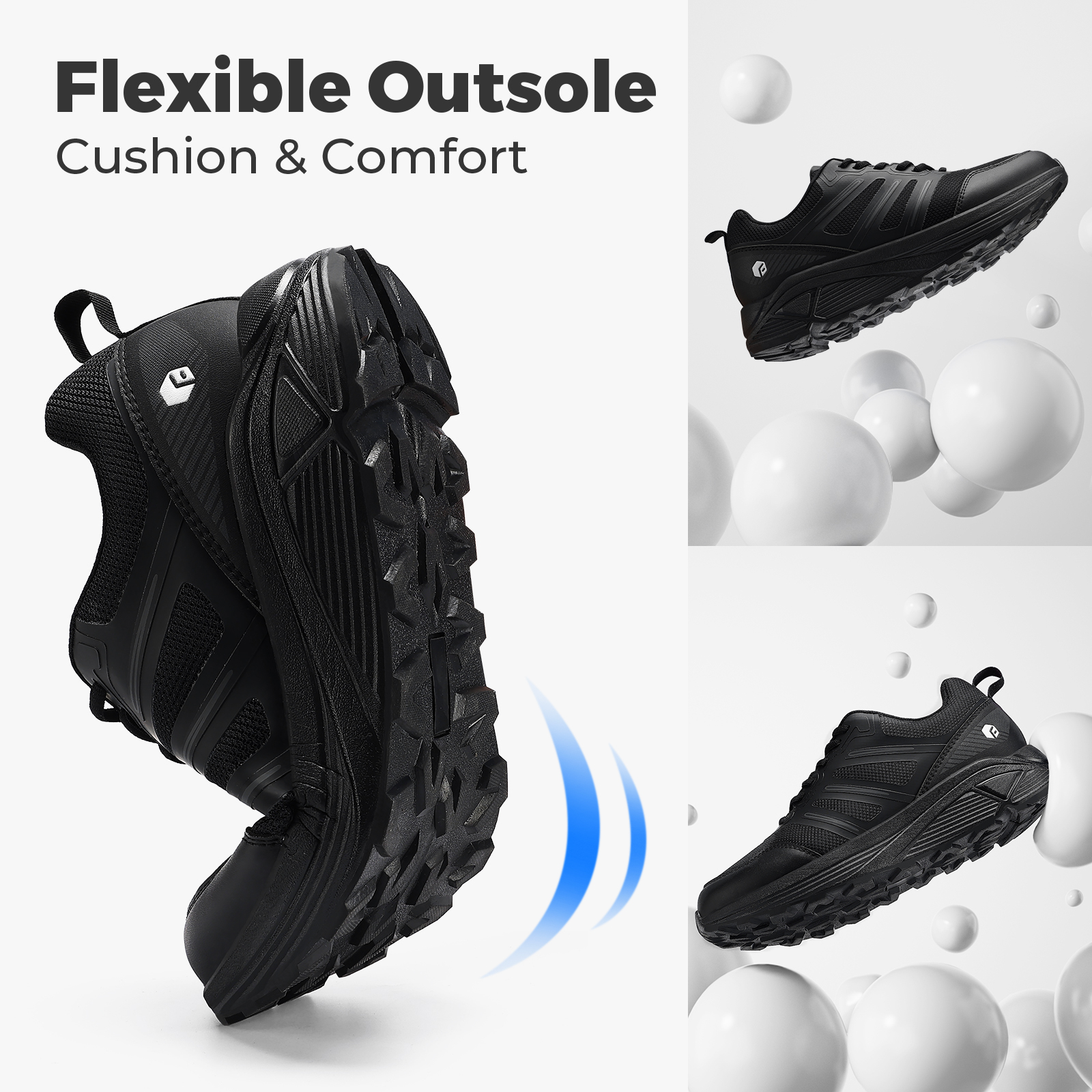 Fitville Trail Running Shoes Men's Extra Wide Sneakers Non-Slip Lightweight For Swollen Feet Arch Support Pain Relief