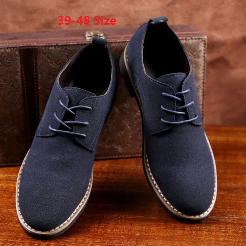 Men Dress Shoes Fashion Oxford Leather Shoes Comfortable Shoes For Mens Sneakers Large Size Suede Flat Footwear chaussure homme 240703