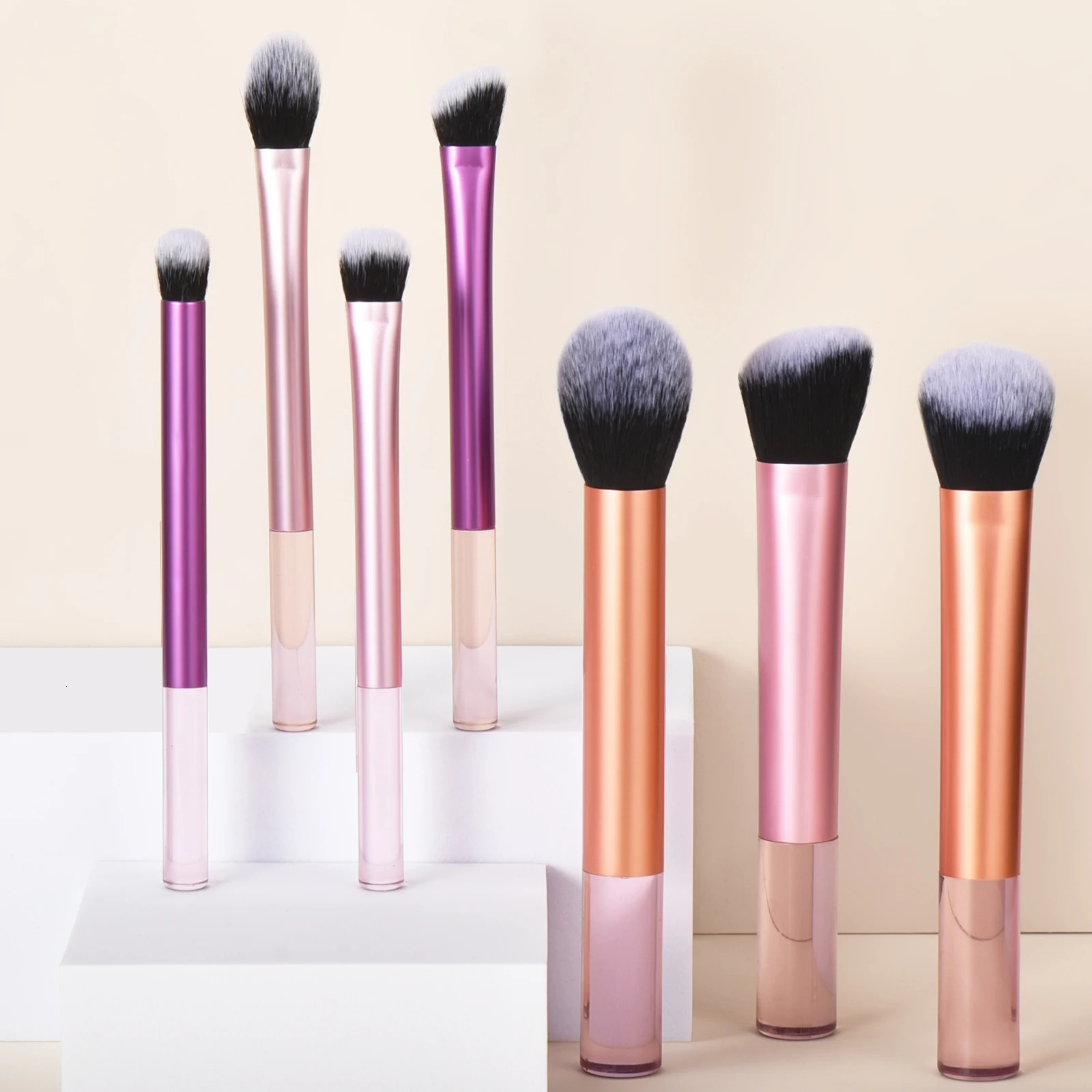 Colorful Makeup Brush Set Powder Brush Blush Foundation Brush Contour Brush Eyeshadow Brush Professional Makeup Tools 240704