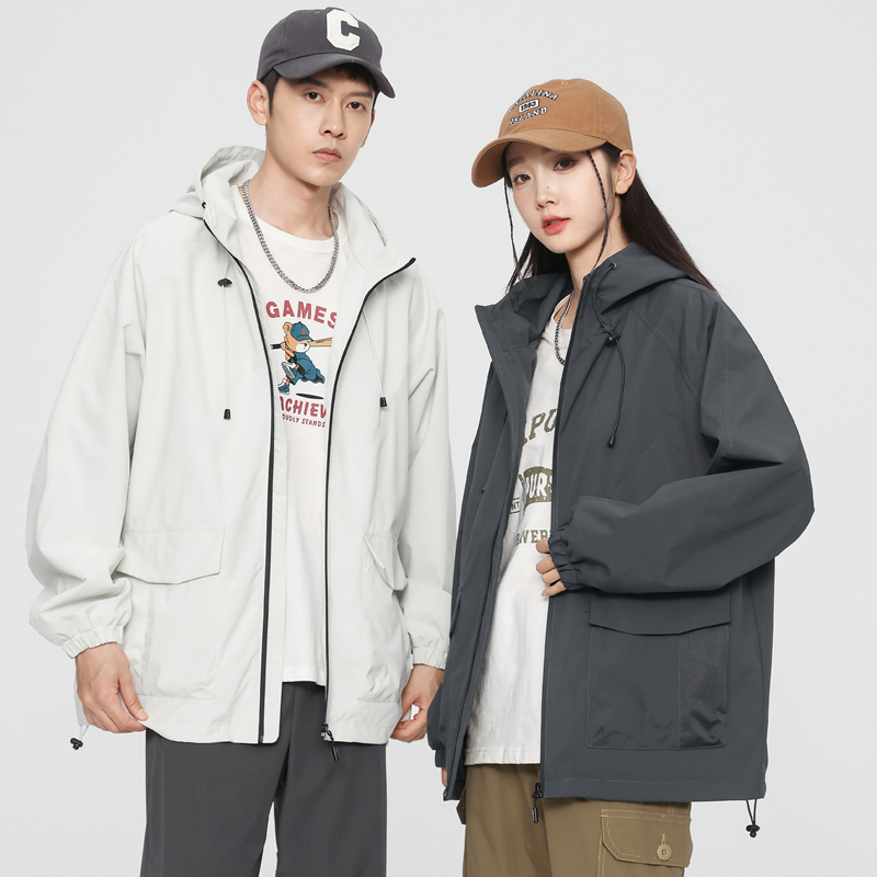 Couple new outdoor hooded assault suit trendy brand three proof climbing men's mountain top jacket F7.4#47.04