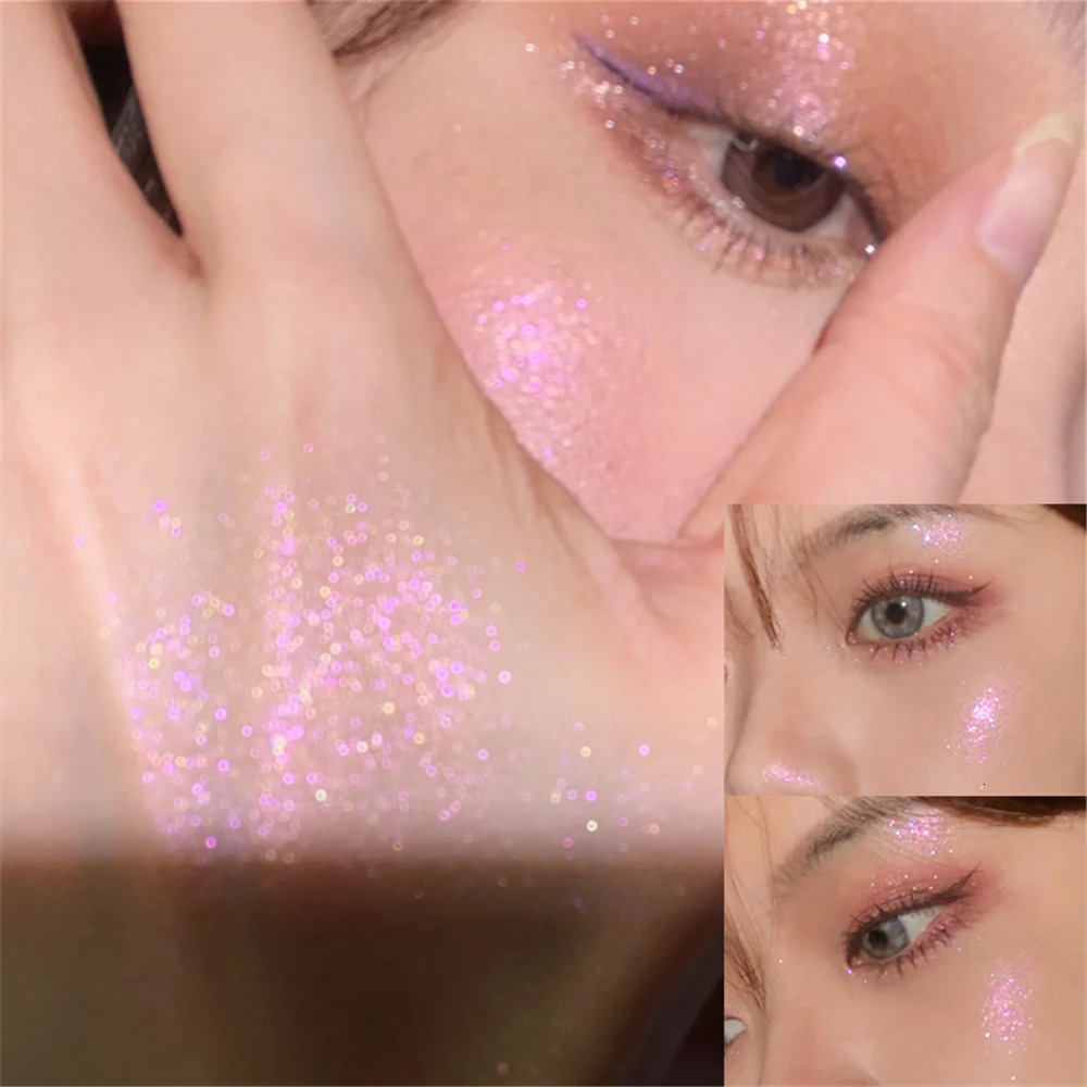 Glitter Highlighter Liquid Eye Shadow Eyeliner Durable Waterproof Pearl Shiny Shake Liquid High Gloss Brighten Silkworm Makeup 240704