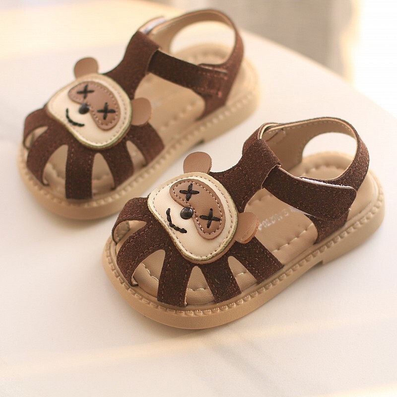 Summer Baotou Sandals New Boys' Soft Sole Walking Girls' Little Babies Children's Versatile Beach Shoes 1-3 Years Old 2 F704-25
