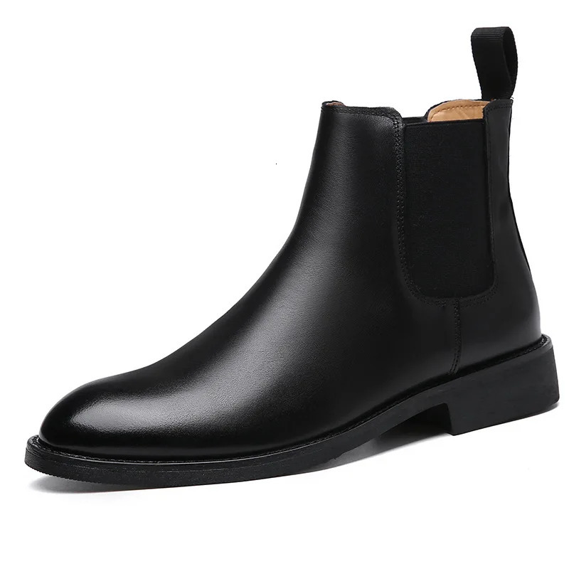 British Style Mens Genuine Suede Leather High-top Business Dress Shoes Fashion Warm Winter Men Riding Boots 240703