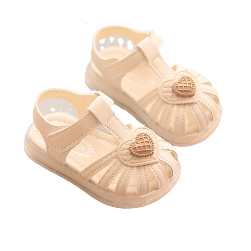 Baby Sandals Walking Summer 0-1-2 Year Old Girls Little Princess Cute Soft Sole Baotou Infant and Toddler Shoes 3 F704-21