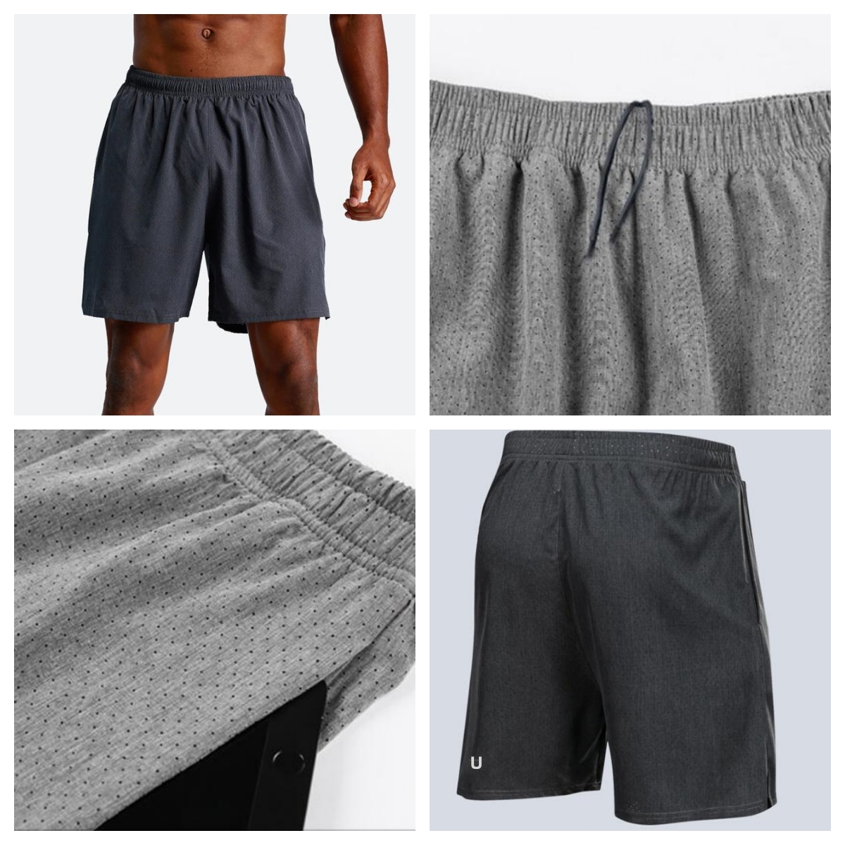 UU-2012 Men Shorts With Side Pockets Super Quality Sports Men Elastic Waist Shorts Beach Shorts Men Leisure Stretch Short