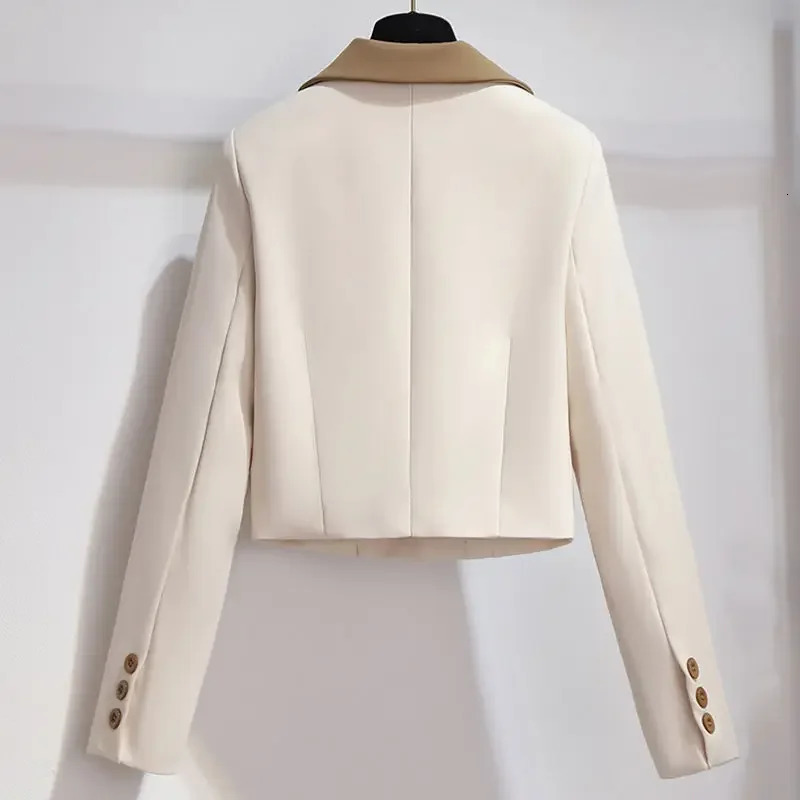 Summer Womens Short 2 Sets Long Sleeve Outfit Two Piece Set for Women Mini Suit with Skirt and Blazer Co Ord Korean Style 240704