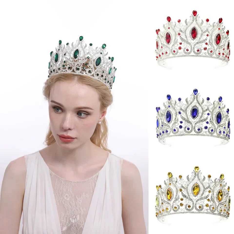 Tiaras Cus Tall Beauty Crown Tiaras with Combs Champagne Pagne Tiara Wedding Crown