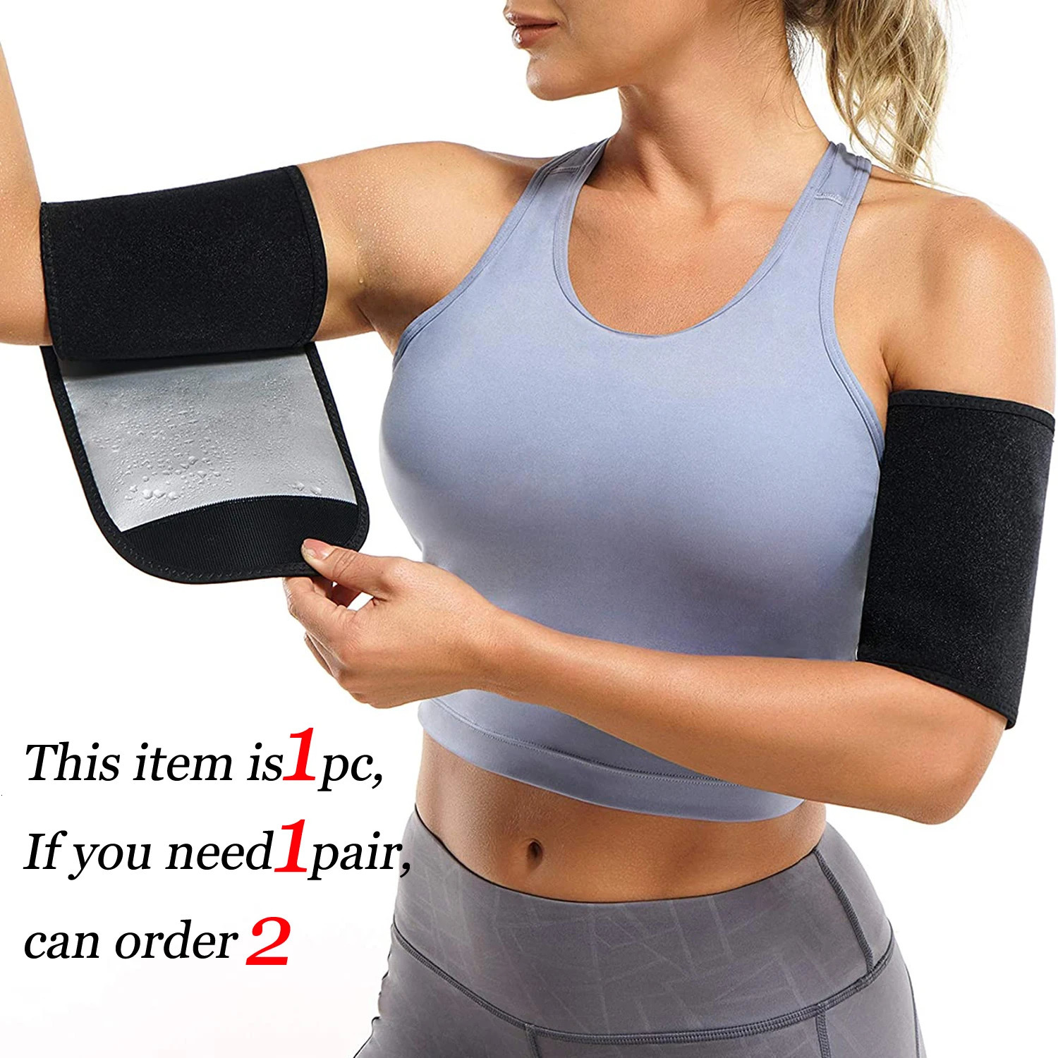 1 female sauna sweating arm shape strap 240703