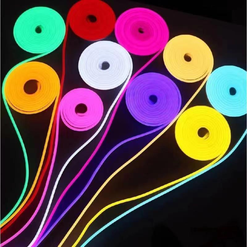 16.4FT 5M LED Neon Strip Lights 12V Waterproof Outdoor Room Led Strip Tape Flexible Ribbon Lamp for Outdoor Garden Lighting Decoration