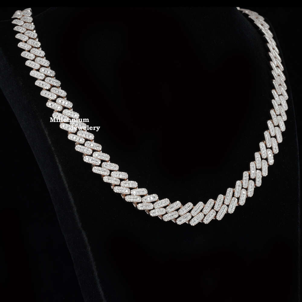Exceptional 20mm Moissanite 18 To 22 Inch Fully Dia Iced Out Hip Hop Cuban Chain For Men and Women gift