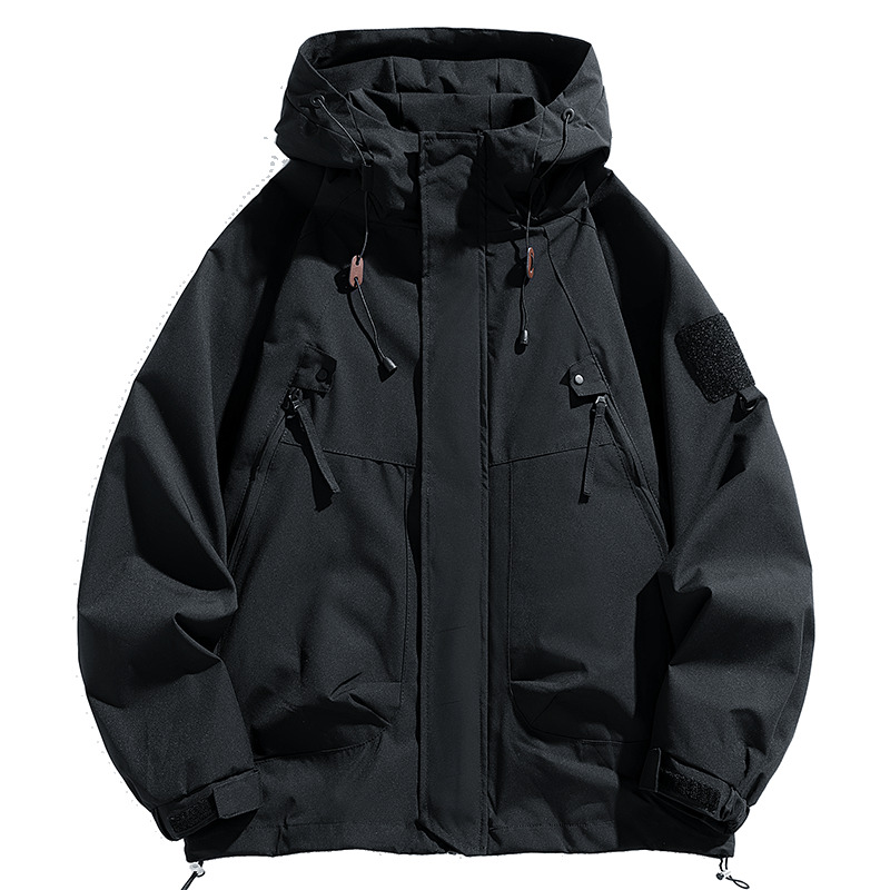 Charge spring autumn hooded loose trendy work jacket, ruffled and men's clothing set, paired with a handsome set H7.4#54