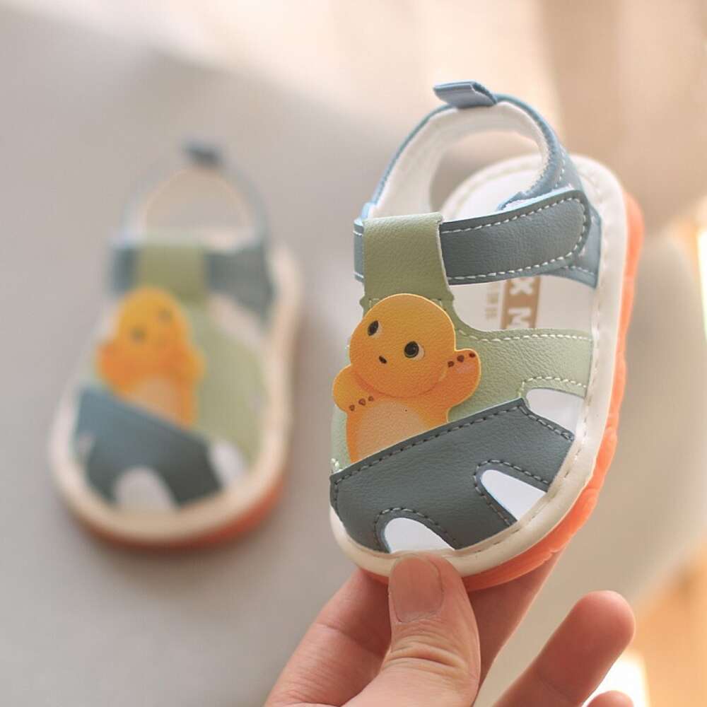Summer New Boys Girls, Cute Babies with Baotou Infants and Toddlers, Learning Shoes for Newborns called Sandals, Soft Soles F704-29